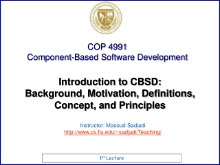 Introduction to CBSD: Background, Motivation, Definitions, Concept, and Principles
