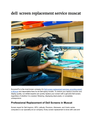 dell  screen replacement service muscat
