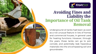 Avoiding Fines and Liability the Importance of Oil Tank Removal