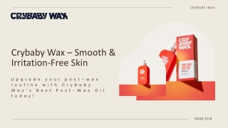 Best Post Wax Oil | Crybaby Wax – Smooth & Irritation-Free Skin