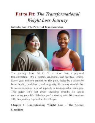 Fat to Fit_ The Transformational Weight Loss Journey