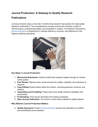 Journal Production_ A Gateway to Quality Research Publications