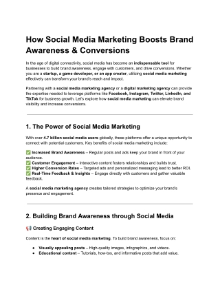How Social Media Marketing Boosts Brand Awareness & Conversions