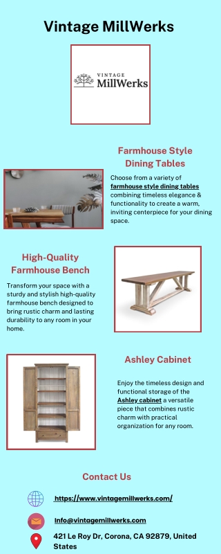 Farmhouse Style Dining Tables
