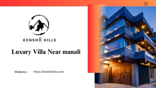 Luxury Villa Near manali