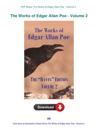 PDF Books The Works of Edgar Allan Poe - Volume 2