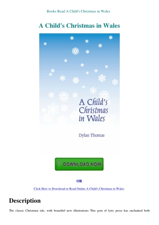 Books Read A Child's Christmas in Wales