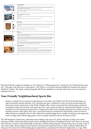 Best Sporting Activities Bar & Lounge In Chandler, Az Enjoy Sporting Activities