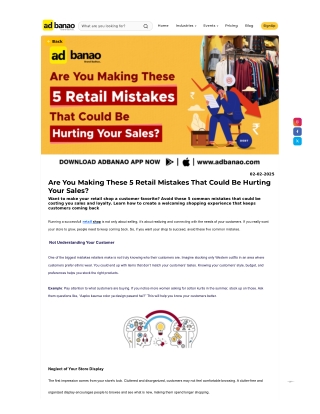 Are You Making These 5 Retail Mistakes That Could Be Hurting Your Sales?