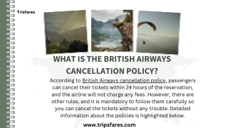 What Is the British Airways Cancellation Policy?