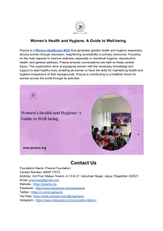 Women’s Health and Hygiene_ A Guide to Well-being
