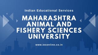 Maharashtra Animal and Fishery Sciences University