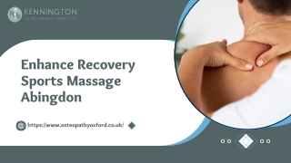 Enhance Recovery Sports Massage Abingdon