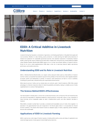 Boosting Iodine Levels with EDDI for Healthier Livestock