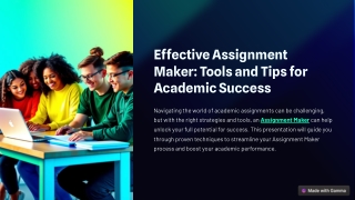 Effective Assignment Maker Tools and Tips for Academic Success