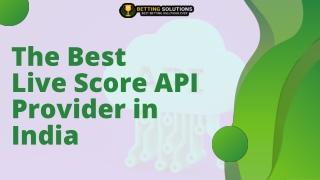 Live Score API provider in India