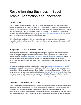 PDF_ Revolutionizing Business in Saudi Arabia_ Adaptation and Innovation
