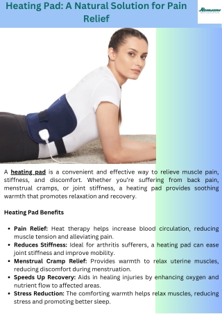 Heating Pad: A Natural Solution for Pain Relief