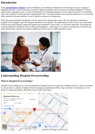 “Examining the Connection Between Hospital Overcrowding and Negligence”