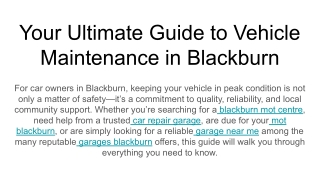 Your Ultimate Guide to Vehicle Maintenance in Blackburn (1)