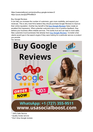 Buy Google Reviews