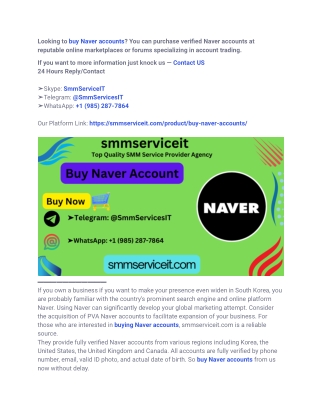 Top 3 Trustable Marketplace to Buy Naver Accounts