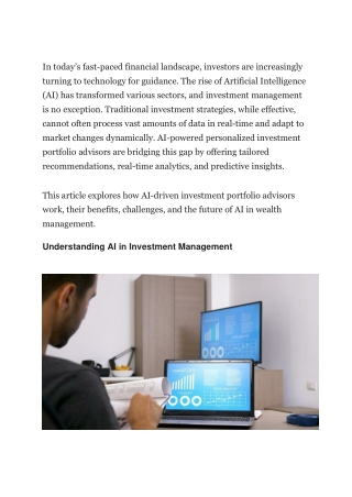 AI Agent Personalized Investment Portfolio Advisor