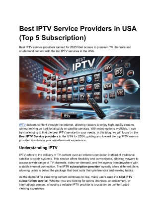 Best IPTV Service Providers in USA (Top 5 Subscription)