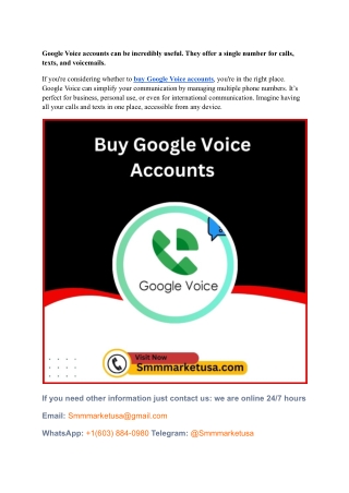 Google Voice accounts can be incredibly useful
