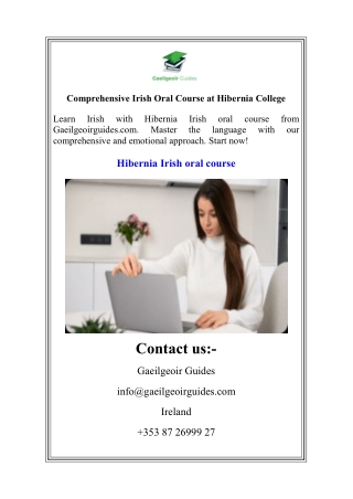 Comprehensive Irish Oral Course at Hibernia College