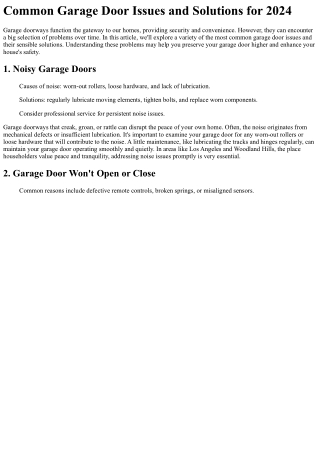 20 Things You Should Know About same-day reliable garage door repair Reseda