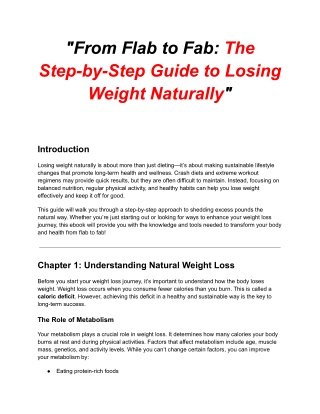 From Flab to Fab_ The Step-by-Step Guide to Losing Weight Naturally