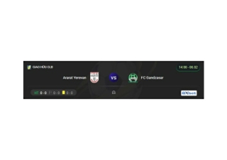 Xem trực tiếp Ararat Yerevan vs FC Gandzasar diễn ra ngày 06/02/2025