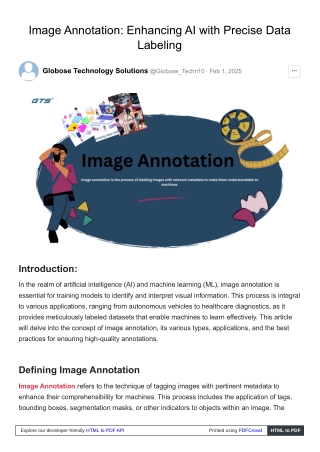 Image Annotation: Enhancing AI with Precise Data Labeling