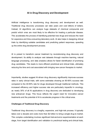 AI in Drug Discovery and Development (1)