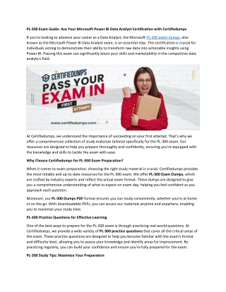 PL-300 Exam Guid
