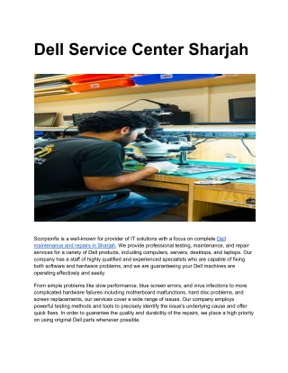Dell Service Center Sharjah