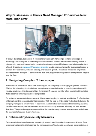 Why Businesses in Illinois Need Managed IT Services Now More Than Ever