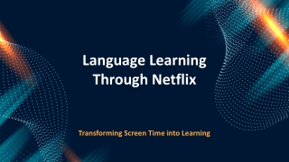 Learn languages with netflix