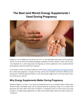 The Best (and Worst) Energy Supplements I Used During Pregnancy
