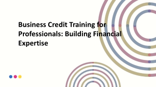 Business Credit Training for Professionals Building Financial Expertise