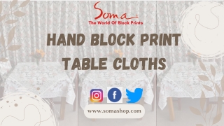 Hand Block Print Table Cloths: Perfect for Every Occasion