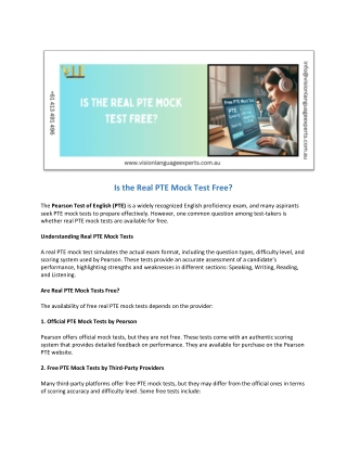 Mock Test PTE Free – Everything You Need to Know