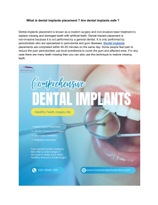 What is dental implants placement  ?