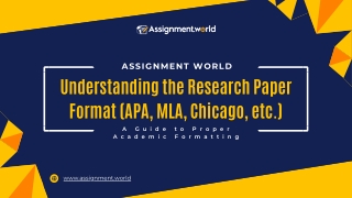 Understanding the Research Paper Format (APA, MLA, Chicago, etc.)