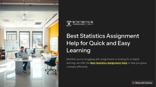Best Statistics Assignment Help for Quick and Easy Learning