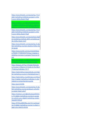 All My Blog Links