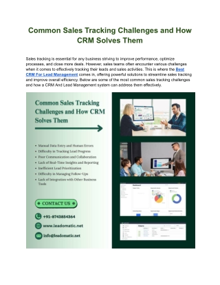 Common Sales Tracking Challenges and How CRM Solves Them