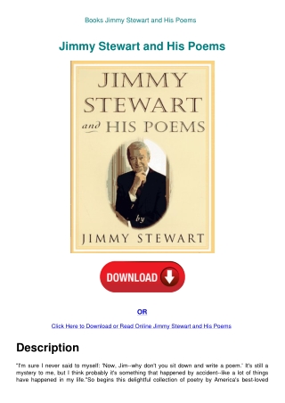 Books  Jimmy Stewart and His Poems