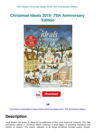 PDF Books Christmas Ideals 2019 75th Anniversary Edition